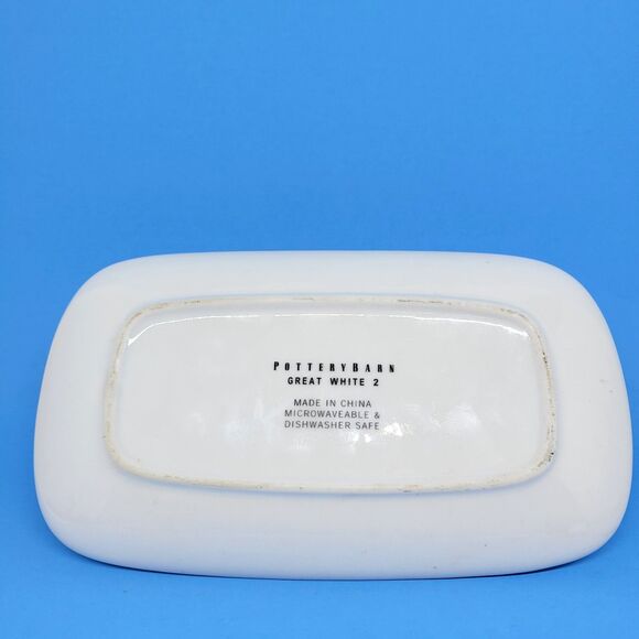 Pottery Barn Great White 2  Covered Butter Dish - Picture 8 of 10